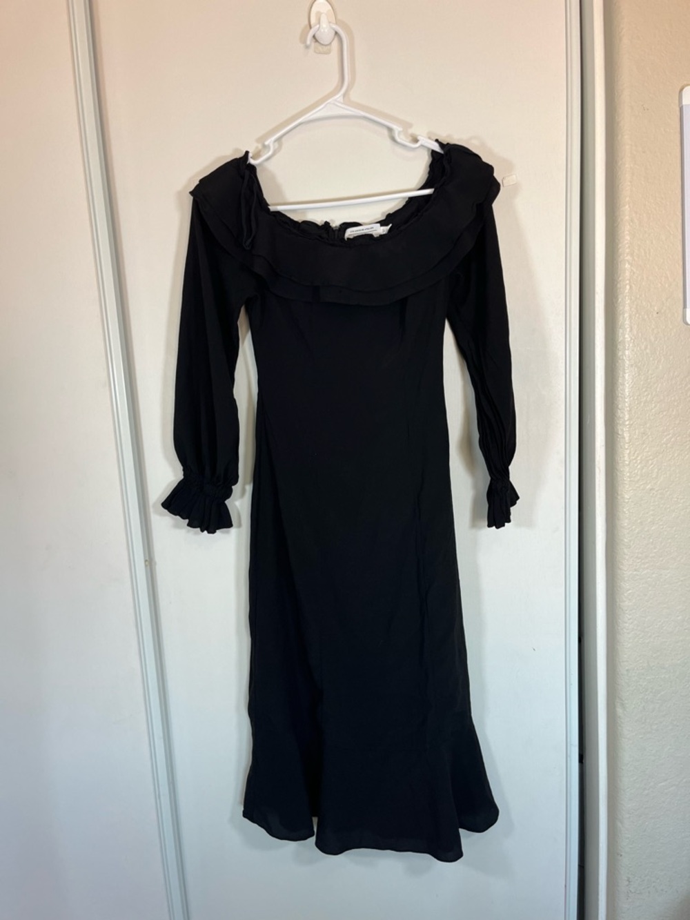 & Other Stories Layered Frill Tiered Black Maxi Dress Size 4 - Picture 2 of 8